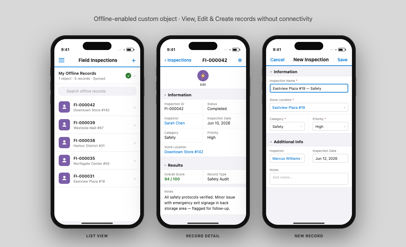 Salesforce Mobile Plus — Field Inspection App