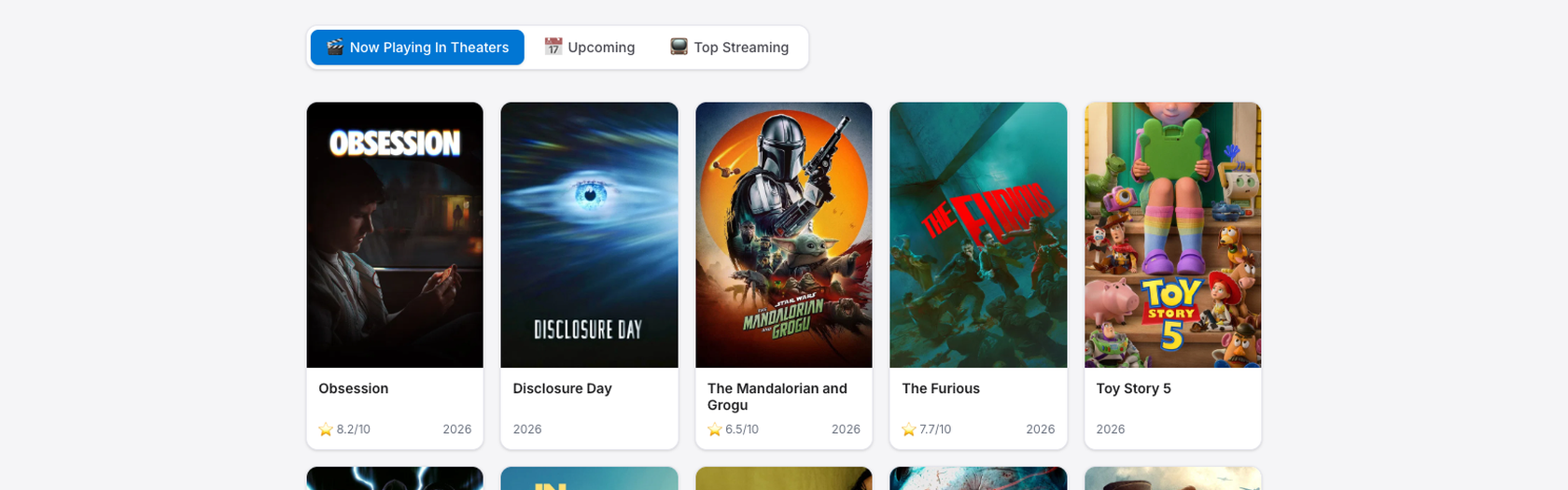 What to Watch Dashboard